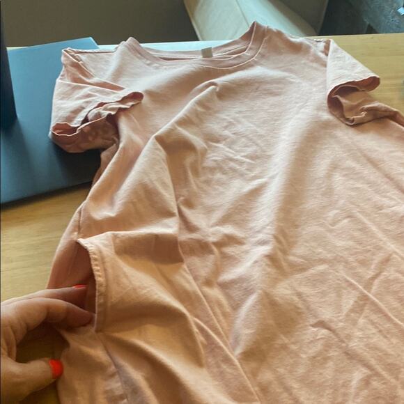 Uniqlo Pale Pink T-Shirt Dress W/Pockets - Picture 3 of 5